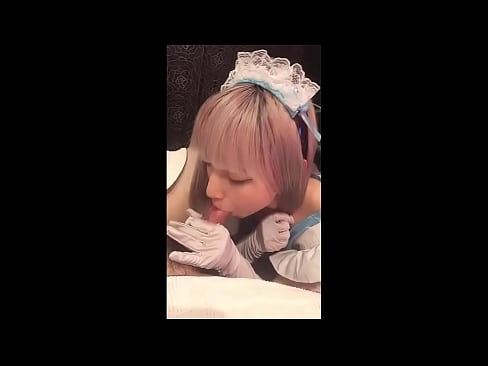 ❤️ Idol Seapánach [mayuka], culaith maid na Fraince, cuid 1, blowjob agus jerk off le lotion ❤️  Físeán gnéis  linn ❤